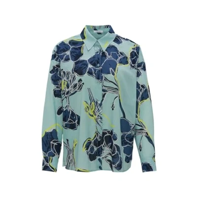 Abbildung von Opus Langarm Fenlo Bloom Hemdbluse, Damen, Größe: 44, Coal blue