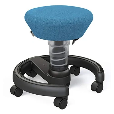 Abbildung von aeris Swoppster Kinderhocker ergonomischer Kinder Schreibtischstuhl Drehstuhl für gesundes Sitzen Kinderstuhl stufenlos höhenverstellbar, 32 47,5 cm Sitzhöhe