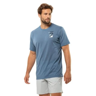 Abbildung von Jack Wolfskin Vonnan S/S Graphic Tshirt print, Herren, Größe: Medium, Elemental blue