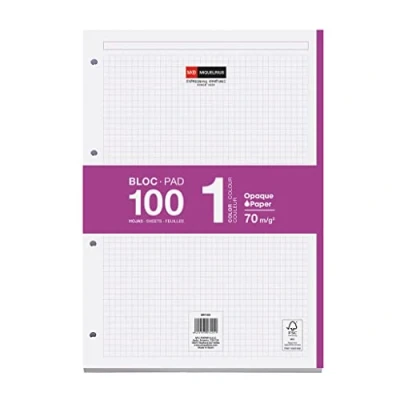 Abbildung von M. RIUS recambloc 100 Blatt, 70 g, 4 Ringe Band Fuchsia (7425)