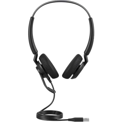 Abbildung von Jabra Engage 40 kabelgebundenes Stereo Headset mit Inline Anrufsteuerung, geräuschunterdrückender 2 Mic Technologie, USB A Kabel Allen führenden UC Plattformen wie Zoom kompatibel schwarz