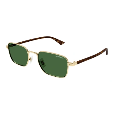 Abbildung von Mont Blanc Sonnenbrille goldcoloured/havana/green, Herren, Größe: One Size, Gold coloured/havana/green