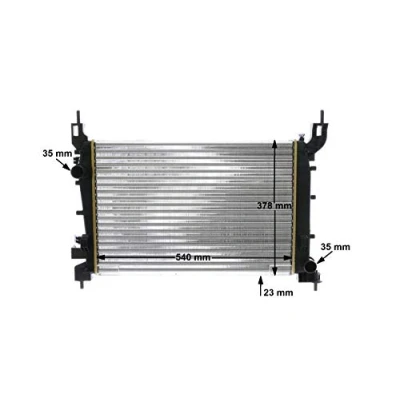Abbildung von MAHLE ORIGINAL CR 1193 000S Kühler, Motorkühlung FIAT: Punto II Schrägheck, Grande Schrägheck