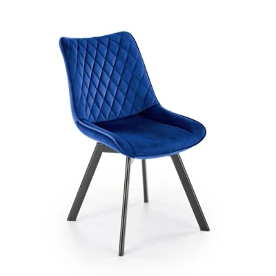 Abbildung von Design Esszimmerstuhl STH 777 360 Grad drehbar Samt Stuhl Stühle, Farbe:Blau