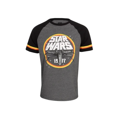 Abbildung von Henry Tiger STAR WARS 1977 Circle Tshirt print, Herren, Größe: Medium, Black charcoal