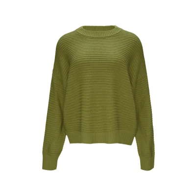Abbildung von s.Oliver MET Ottomanstructuur Strickpullover, Damen, Größe: 36, Guacamole