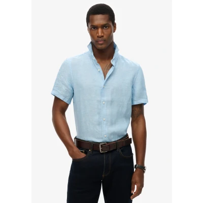 Abbildung von Superdry Vacation Short Sleeve Hemd, Herren, Größe: Small, Sea blue chambray