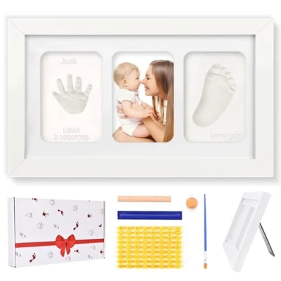 Abbildung von Wantli Baby Handabdruck Und Fußabdruck Set, Gipsabdruck Hand Fuß Für Neugeborene, Geschenk Mädchen Personalisierte Andenken, Einzigartige Andenken