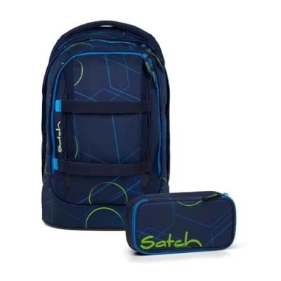 Abbildung von satch pack Schulrucksack Set 2tlg. inkl. Schlamperbox (Blue Tech)
