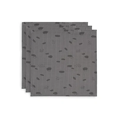 Abbildung von Jollein 537 848 65347 Mundtuch hydrophil Spot Storm Grey 3er Pack, grau, 45 g
