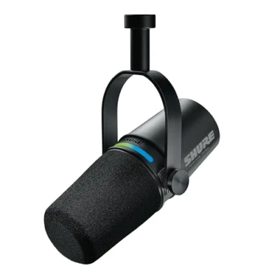 Abbildung von Shure MV7i Smart Podcast und Mikronfon + integriertes Audio Interface Ausrüstungsbündel mit 2 Kanälen für Dual XLR Mikrofone oder Mikrofon Instrumente Direkte USB C Verbindung zu PC/Telefon