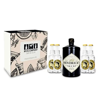 Abbildung von Hendricks Gin Tonic Set/Geschenkset ? 0,7l 700ml (44% Vol.) + 4x Thomas Henry Water 200ml Inkl. Pfand MEHRWEG