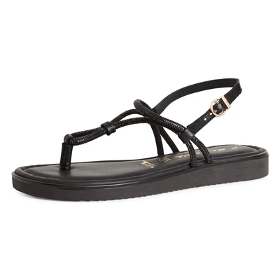 Abbildung von Tamaris Zehentrenner, Damen, Größe: 38, Black glam Schuhe