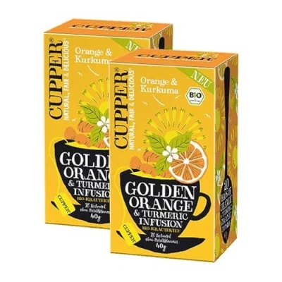 Abbildung von Cupper Bio Kräutertee, Orange und Kurkuma, 20 Beutel, 40 g