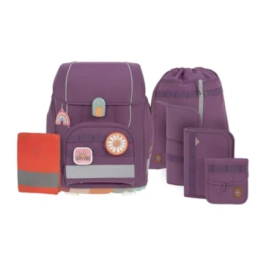 Abbildung von Lässig Set BOXY Unique Schulranzen für Kinder, Größe: One Size, Purple