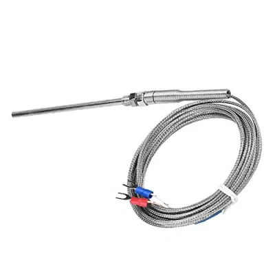 Abbildung von Thermoelement Temperatursensoren Draht K Typ M8 Gewinde 100 mm Sondenlänge Temperaturbereich 0 400(4m)