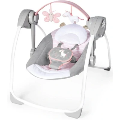 Abbildung von ingenuity Babyschaukel Comfort 2 Go, Flora Unicorn, tragbar