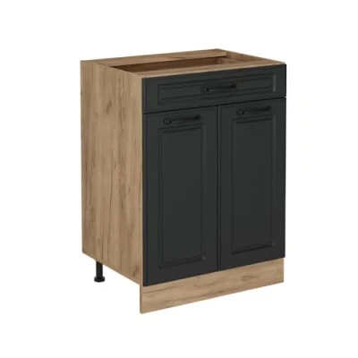 Abbildung von Vicco Küchenunterschrank R Line, Anthrazit Landhaus, 60 cm mit Schublade, ohne Arbeitsplatte