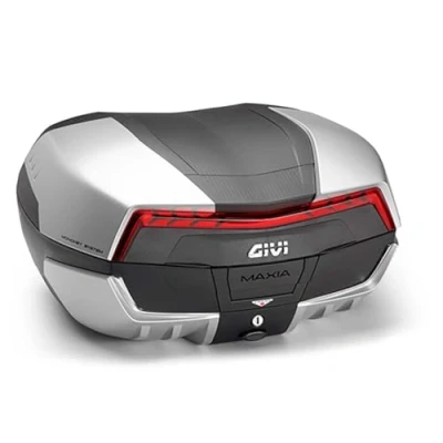 Abbildung von Givi Monokey® Topcase Maxia 5 V58N 58 Liter silber/schwarz/rot