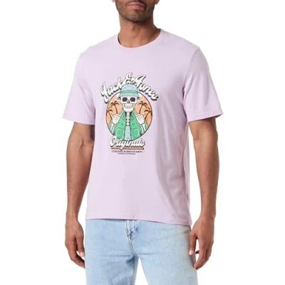 Abbildung von JACK&amp;JONES Herren JORCOCONUT SKULL Tee SS CREW NECK T Shirt, Lavender Frost, S
