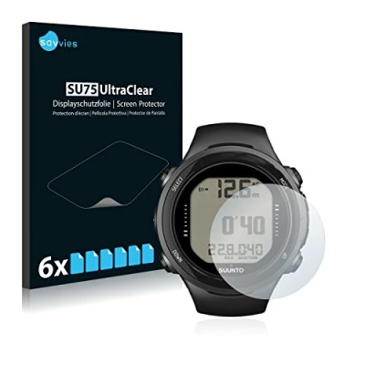 Abbildung von Savvies 6 Stück Schutzfolie für Suunto D4i Novo Displayschutz Folie Ultra Transparent
