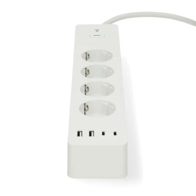 Abbildung von Nedis SmartLife Power Strip Wi Fi Hybrid (CEE 7/7) / USB A C™ 16 3680 W 2.00 m 0 55 C Android™ IOS Weiss
