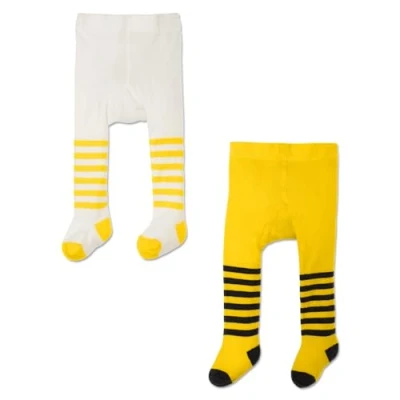 Abbildung von Borussia Dortmund BVB Baby Strumpfhose (2ER Pack) Wohlig warm und schwarzgelb gestreift Gr. 74/80
