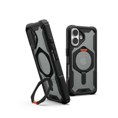 Abbildung von Apple iPhone 16 Hülle MagSafe Kunststoff UAG Hard Case/Backcover Handyhülle Schwarz Shockproof/Stoßfest
