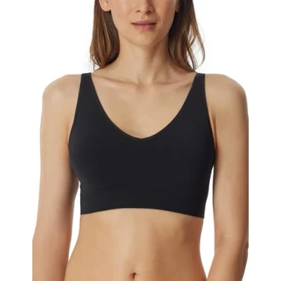 Abbildung von Schiesser Damen Soft Bh mit Herausnehmbaren Pads Nahtlos Classic Seamless,Schwarz_181106,XXL