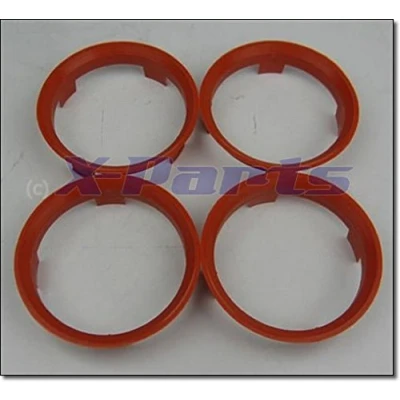 Abbildung von 4er Set Felgen Zentrierringe ORANGE 60,1 auf 58,1 mm Alufelge