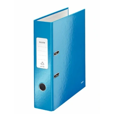 Abbildung von Leitz Qualitäts Ordner 180, A4, 8 cm Rückenbreite, laminierte Graupappe, Blau, WOW Serie, Design kann variieren, 10050036
