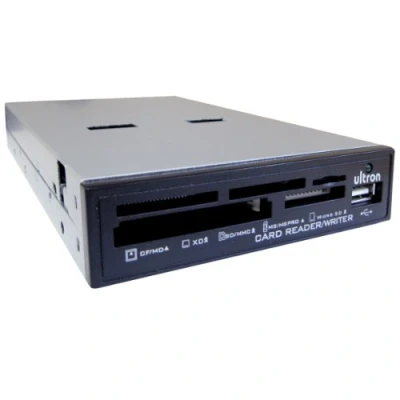 Abbildung von Reader ultron UCR 75in1 + USB Port 3,5&quot;intern schwarz metall &quot;Bulk&quot;