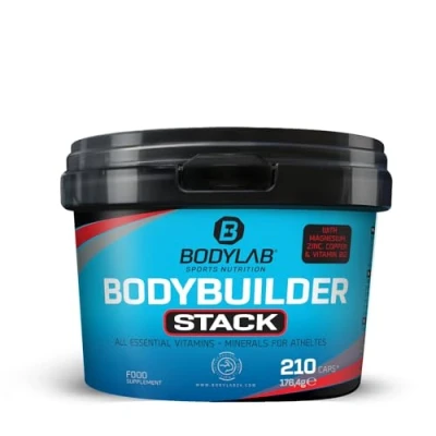 Abbildung von Bodylab24 Bodybuilder Stack 210 Kapseln, ein Vitamin und Mineralstoff Supplement mit einem umfangreichen Mikronährstoff Mix, speziell zusammengestellt für hart intensiv trainierende Sportler