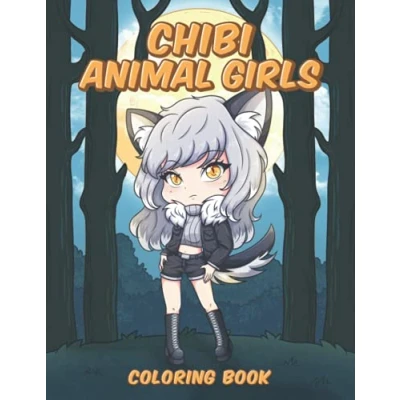 Abbildung von Chibi Animal Girls Coloring Book: Kawaii Anime in Cute Costumes Page for Kids And Adults (Chibi Book)