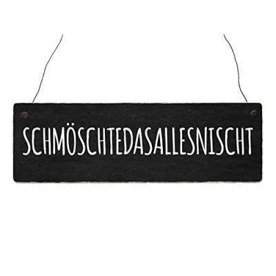 Abbildung von Interluxe Holzschild Dekoschild SCHMÖCHTEDASALLESNISCHT Lustig Spruch Vintage Türschild