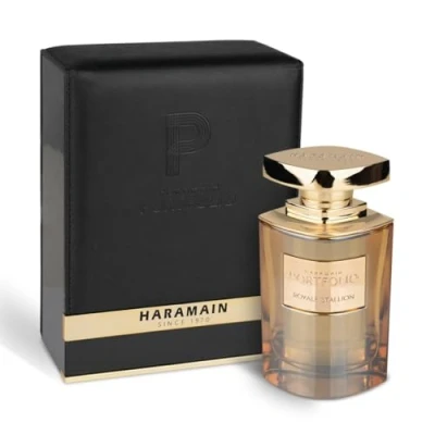 Abbildung von Al Haramain Portfolio Royale Stallion 75 ml Damen Eau de Parfum Oud Arabian Parfüm ist ein hochwertiger und angesehener Unisex Duft