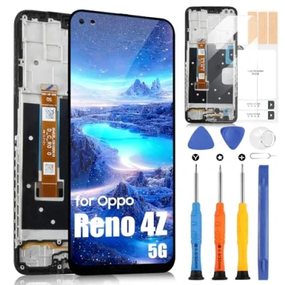 Abbildung von LCD Display für Oppo Reno 4Z 5G Reno4 Z / CPH2065 Touchscreen Digitazer Assembly mit Reparatur Set (Schwarz Rahmen, 6,57 Zoll)