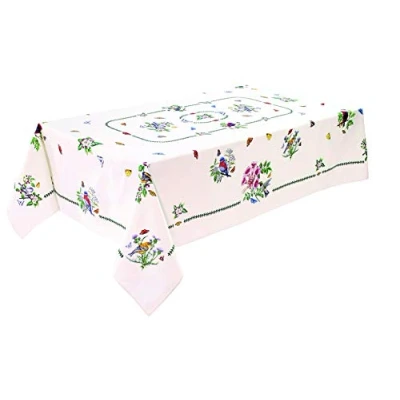 Abbildung von Avanti Linens 152,4 x 304,8 cm Tischdecke, von der Natur inspirierte Heimdekoration (Botanic Birds Collection)