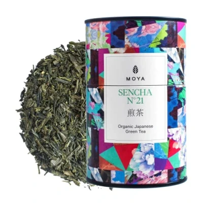 Abbildung von Organischer Moya Lose Blätter Tee Sencha NO. 21 60g Japanischer Grüner Vegetarisch und Vegan Freundlich in mehrfarbiger Kartondose Perfekt Geschenk