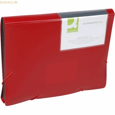 Abbildung von Connect Fächermappe A4 PP mit 13 Fächern rot
