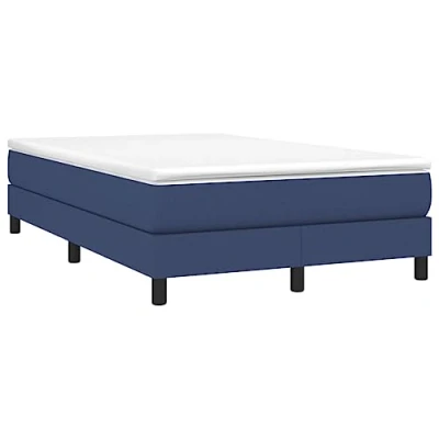 Abbildung von vidaXL Bettgestell, Polsterbett Bett für Schlafzimmer, Bettrahmen mit Lattenrost, Schlafzimmerbett Doppelbett, Blau 120x200cm Stoff