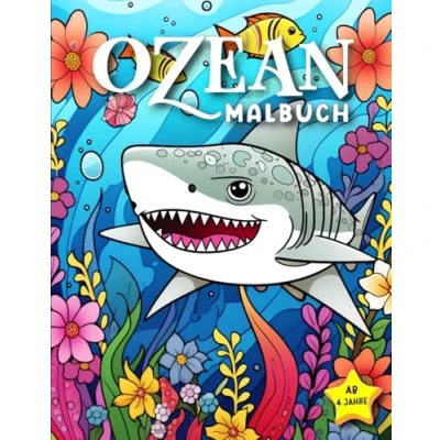 Abbildung von Ozean malbuch für Kinder: Unterwasser Meerestiere Ausmalbuch Kinder ab 4 Jahre Malvorlagen mit 30 wunderschöner Unterwasserwelt...Fische, Meer &amp; Tiefsee