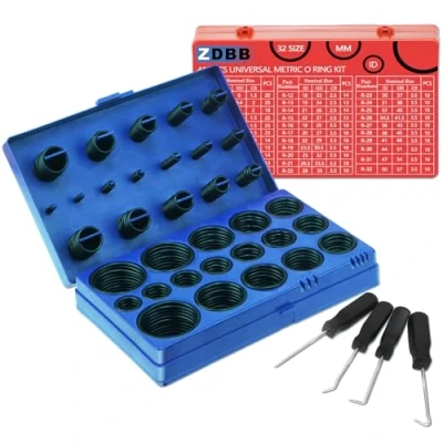 Abbildung von ZDBB 826 PCS 32 Größen O Ring Kits für Sanitär, Automotive Wasserhahn Reparatur, Nitril