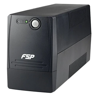 Abbildung von FSP Fortron FP 600 Line Interactive USV VA / 360 W, 2X Schuko, Eingang Spannungsumfang 162 290 VAC, 60/50 Hz (Auto Sensing), Simulierte Sinuskurve, Kaltstartfunktion, Ton Alarm, schwarz