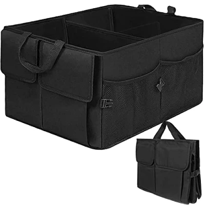 Abbildung von XTROBB Kofferraumwanne Faltbarer Kofferraum Organizer, Polyester, vielseitig, Tragegriffe, für Alle Hersteller geeignet Modelle Typen geeignet, Strapazierfähig, faltbar, vielseitige Fächer, einfache Handhabung.