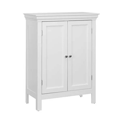 Abbildung von Teamson Home Stratford Badezimmerbodenschrank weiße ELG 676 mit 2 Regalen