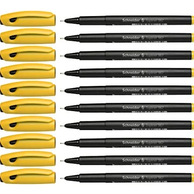 Abbildung von Schneider Topliner 967 Fineliner (Strichstärke 0,4 mm) 10 Stück gelb
