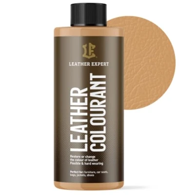 Abbildung von Sehr Deckend Wasser Lederfarbe Hellbraun 500 ml Leather Paint für Natur und ÖkoLeder Dye Ohne Alkohol alle Lederaccessoires Reißt oder Blättert Nicht ab