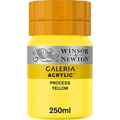 Abbildung von Winsor &amp; Newton 2137537 Galeria Acrylfarbe, hohe Pigmentierung, lichtecht, buttrige Konsistenz, 250 ml Tube Process Gelb