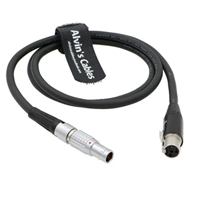 Abbildung von Alvin&#039;s Cables 2 Pin Stecker auf Mini XLR 4 Buchse 12 V Monitor Stromkabel für TV Logic von RED Kameras 80CM